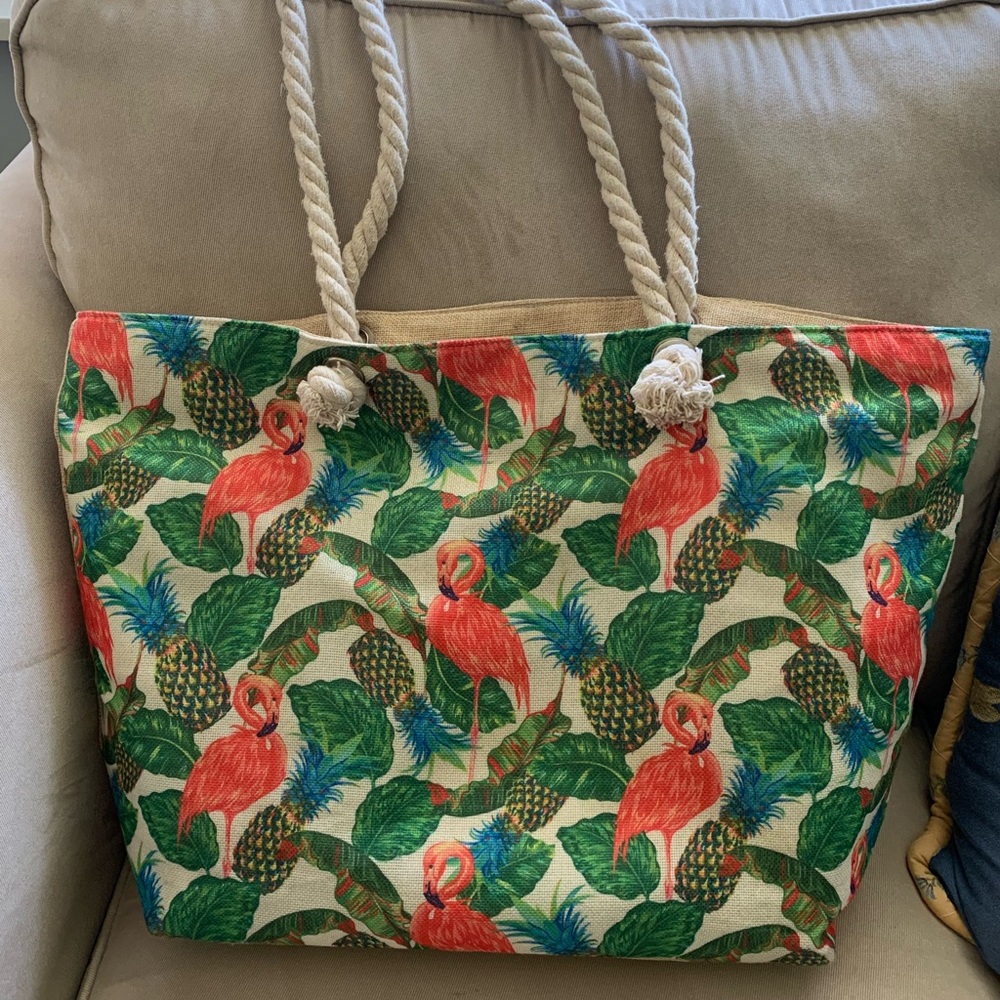 Tropical Flamingo Tote Bag